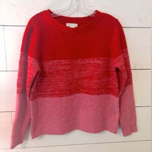 cupcakes & cashmere Red and Pink Crew Neck Sweater